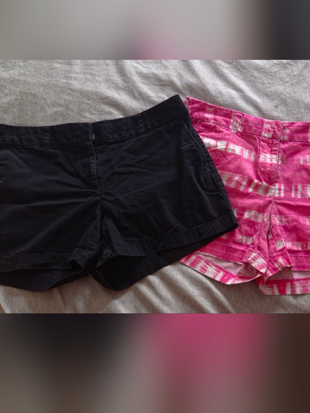 LOFT Black & Bright Pink Tie-Dye Women’s Shorts Set